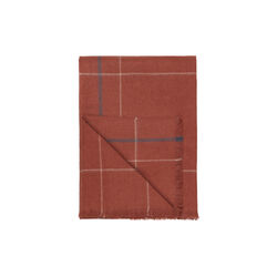 Square pl&auml;d, rusty red, ELVANG