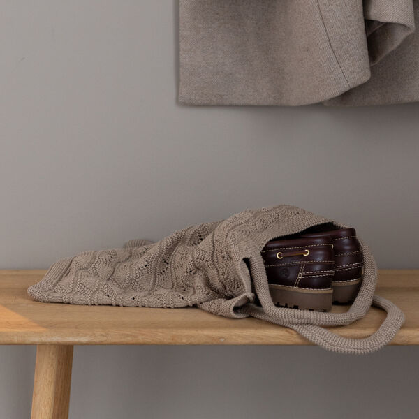 Stickad N&auml;t, khaki, By LOHN
