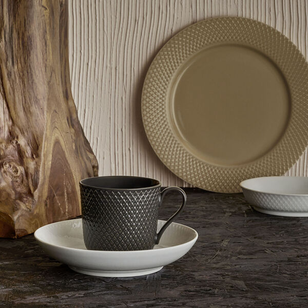 Rhombe Earth Lunch plate Ø 23 cm, clay, Lyngby Porcelæn