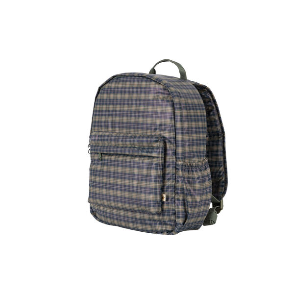 Rainy Kids Backpack Midi, laurel blue check, Konges Sløjd