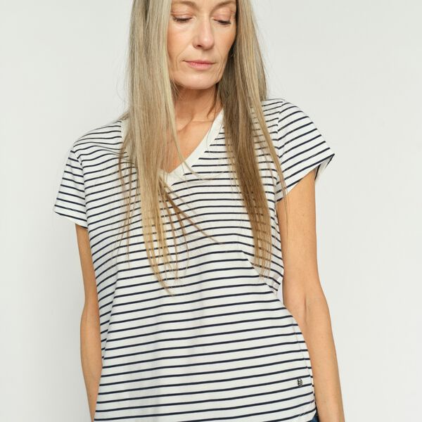 MMKala V-SS Stripe Tee, salute navy, MOS MOSH