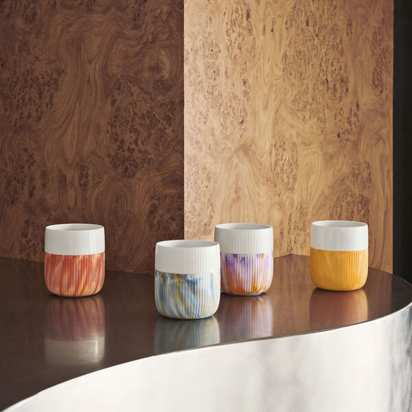Fluted Contrast Marble Mug 35 cl, warm ochre Fluted Contrast Marble Mug 35 cl, warm ochre, Royal Copenhagen