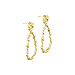 Vela foil earrings, gold plated, Pure by Nat
