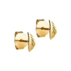 Organic&nbsp;Leaf Studs, gold plated, ENAMEL Copenhagen