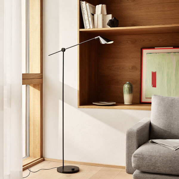 MS011 Golvlampa, black PVD, Fritz Hansen