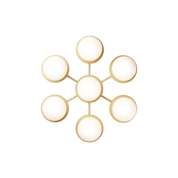 Liila 7 Star Wall Lamp, nordic gold/opal, Nuura