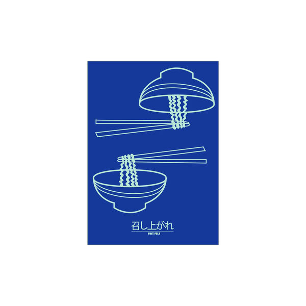 Ramen, blue, Poster & Frame