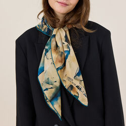 BRUSH scarf, sand/petrol BRUSH scarf, sand/petrol, Bella Ballou