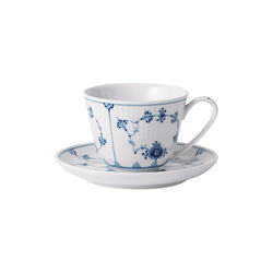 Blue Fluted Plain kopp med fat, 24 cl, Royal Copenhagen