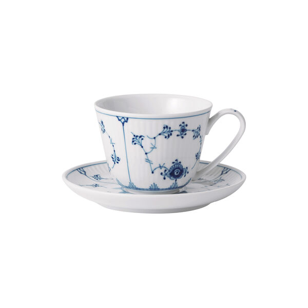 Blue Fluted Plain kopp med fat, 24 cl Blue Fluted Plain kopp med fat, 24 cl, Royal Copenhagen