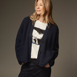 MaLexie Cardigan, navy blazer, Masai