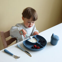 Haklapp med ärmar, classic stripes blue, Cam Cam Copenhagen