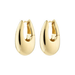 AUTUMN Chunky Retro Hoop Earrings, gold-plated, Pilgrim