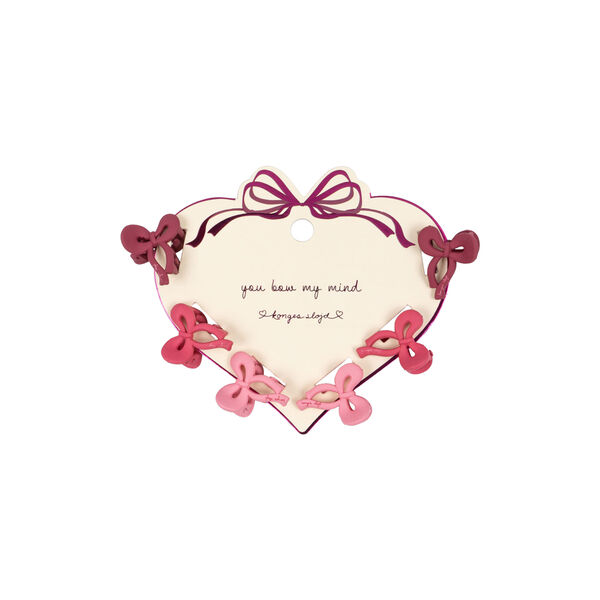 6-pack Mini Bow Hair Clip, pink mix, Konges Sl&oslash;jd