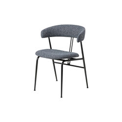 Violin Dining Chair, Around Boucl&eacute; 023/black matt, GUBI