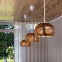 Atto 5000 Pendant, walnut, Secto Design