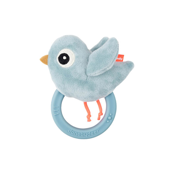 Birdee Sensory Rattle with Teether, blue, Done by Deer