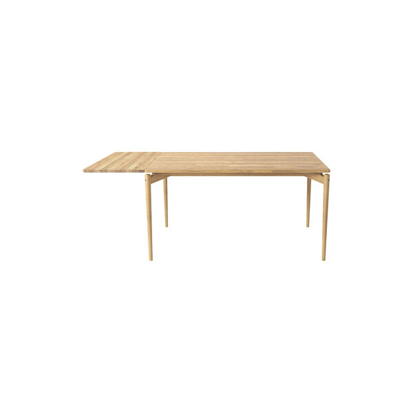 PURE Dining Table L140 incl. 1 Extension Leaf, white oiled oak, Bruunmunch Furniture