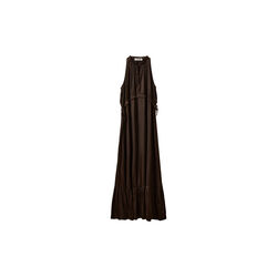 MELSW HALTER NECK MAXI DRESS, intense brown, Sofie Schnoor
