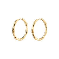 EDDY recycled  organic shaped stora hoops, gold-plated EDDY recycled  organic shaped stora hoops, gold-plated, Pilgrim