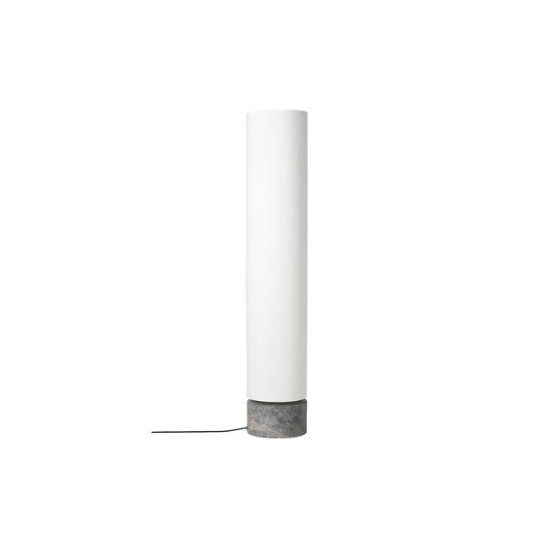 Unbound Floor Lamp, grey marble/white, GUBI