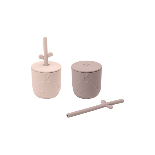 Wally Peekaboo mugg med sugr&ouml;r 2-pack, powder, Done by Deer