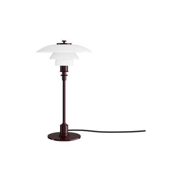 PH 2/1 Table Lamp, glossy burgundy, Louis Poulsen