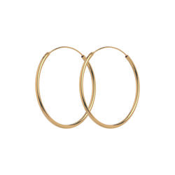 Mini Plain Hoop örhängen, guld, Pernille Corydon Jewellery