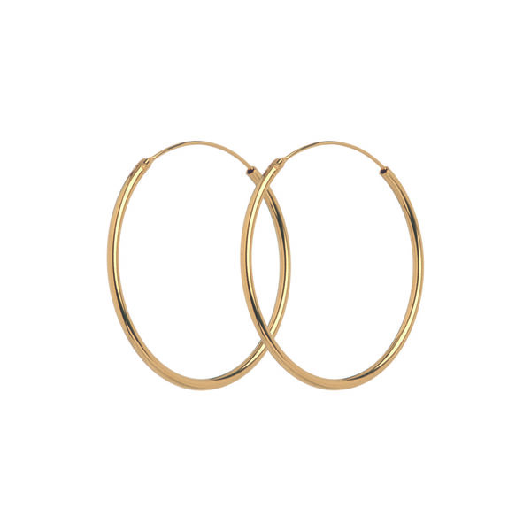 Mini Plain Hoop örhängen, guld, Pernille Corydon Jewellery