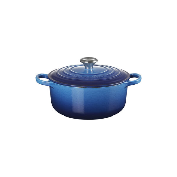 Signature gjutj&auml;rn rund gryta &Oslash; 20 cm, azure blue, Le Creuset