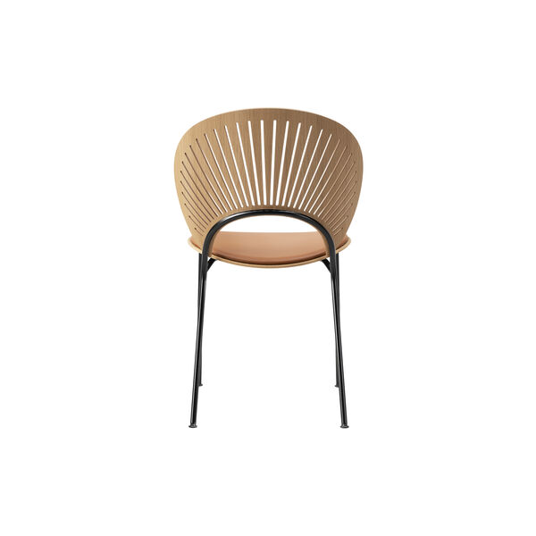 3396 Trinidad Chair with Seat Upholstery, oiled oak/cognac/black, Fredericia Furniture