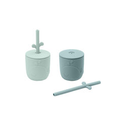 Wally Peekaboo mugg med sugr&ouml;r 2-pack, blue, Done by Deer