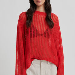 Georgina Knit O-Neck, poinciana, Second Female