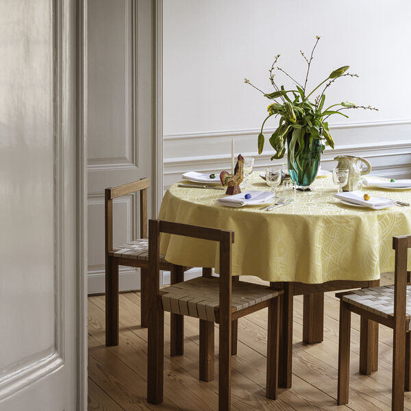 P&aring;skdamast bordsduk, ljusgr&ouml;n, Georg Jensen Damask