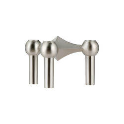 STOFF Nagel ljusstake, brushed chrome, STOFF Nagel