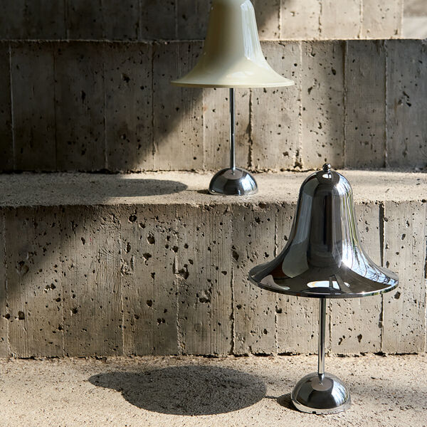 Pantop Portabel bordslampa, chrome, Verpan