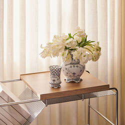 Black Fluted Full Lace vase 22 cm, Royal Copenhagen