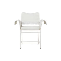 Tropique Dining Chair with Fringes, Leslie Limonta 06/classic white semi matt, GUBI