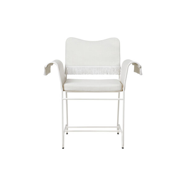 Tropique Dining Chair with Fringes, Leslie Limonta 06/classic white semi matt, GUBI