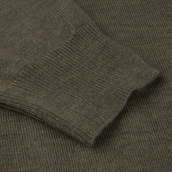 Sweater Knitted Crew Neck With Patch Merino Wool, green Sweater Knitted Crew Neck With Patch Merino Wool, green, Stenströms