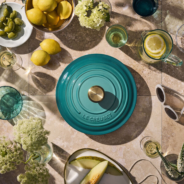 Signature rund gryta &Oslash; 24 cm, bleu riviera, Le Creuset