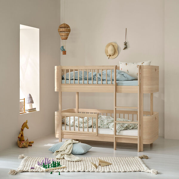 Wood Mini+ Low Bunk Bed 68x162cm, oak, Oliver Furniture