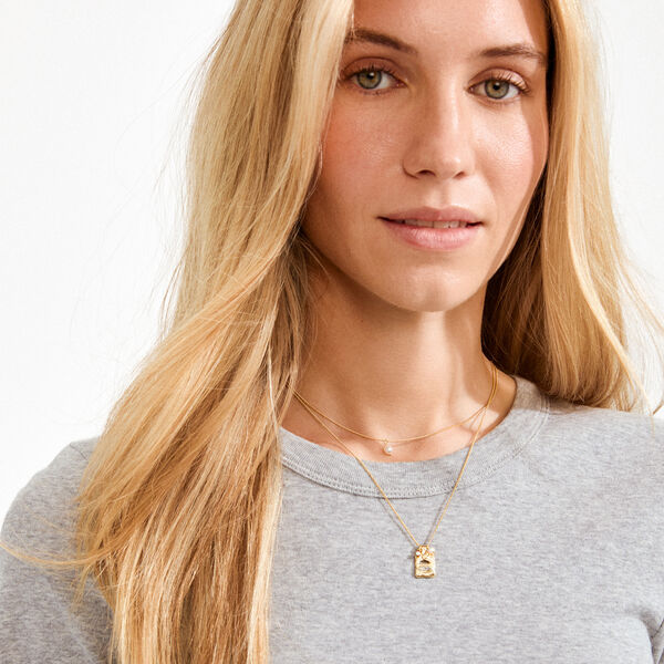 FIRE halsband 2-i-1 set guldpl&auml;terad, Pilgrim