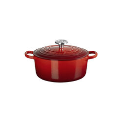 Signature gjutj&auml;rn rund gryta | 24 cm | Cerise, Le Creuset