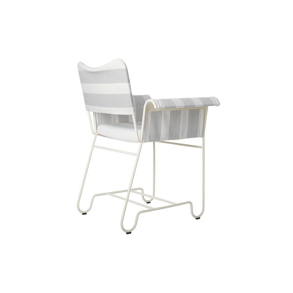 Tropique Dining Chair without Fringes, Leslie Stripe Limonta 20/classic white semi matt, GUBI
