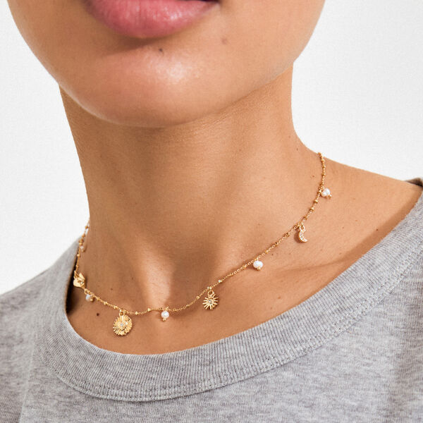 MYLAN halsband, guldpl&auml;terat, Pilgrim