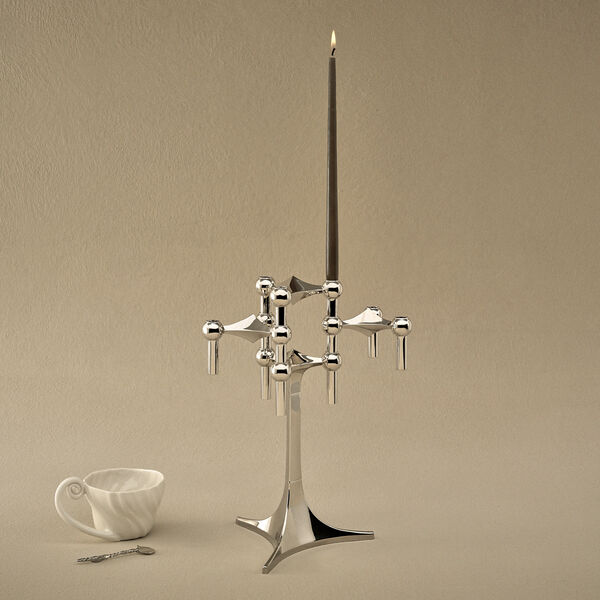 STOFF Nagel ljusstake 3 st, chrome, STOFF Nagel