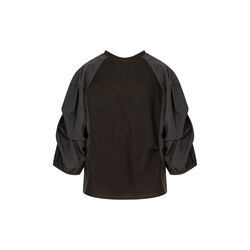 Blouse with mix puffy sleeves, black, Coster Copenhagen