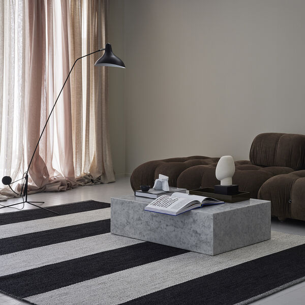 Wide Stripe Icon Rug, midnight black 554, Kasthall