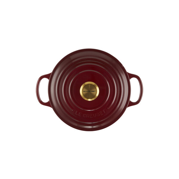 Signature rund gryta Ø 24 cm, garnet, Le Creuset
